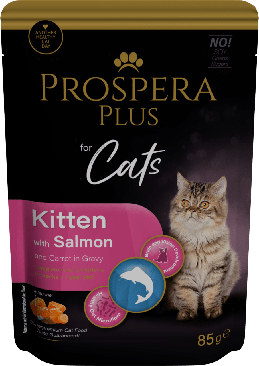 Kapsička Prospera Plus Cat Kitten losos a mrkev 85g