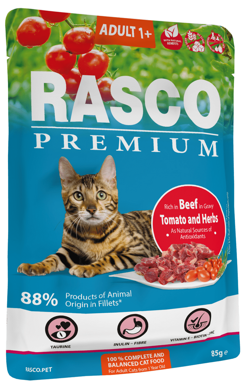 Kapsička Rasco Premium Cat Adult Beef in Gravy 85g