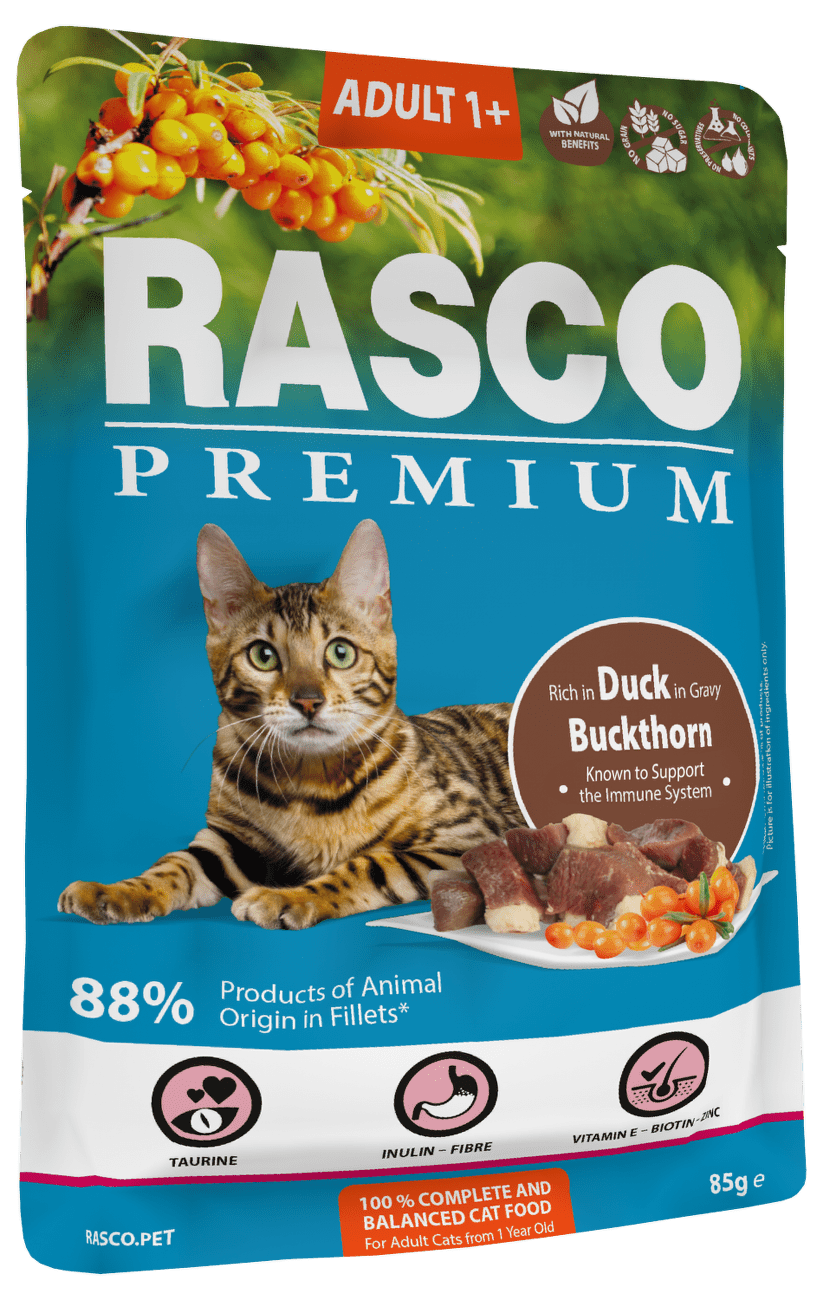 Kapsička Rasco Premium Cat Adult Duck in Gravy 85g
