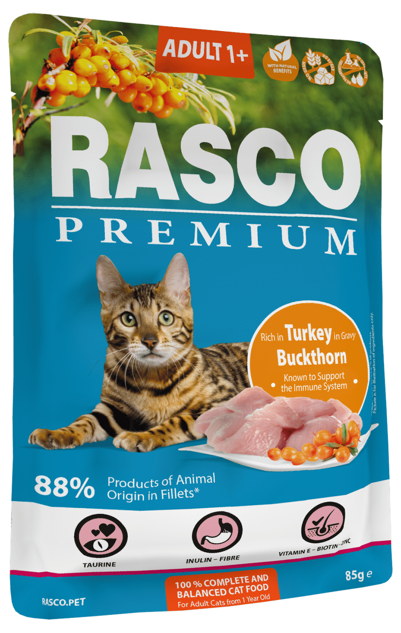 Kapsička Rasco Premium Cat Adult Turkey in Gravy 85g