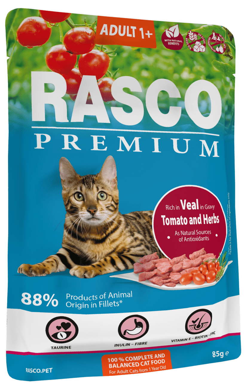 Kapsička Rasco Premium Cat Adult Veal in Gravy 85g