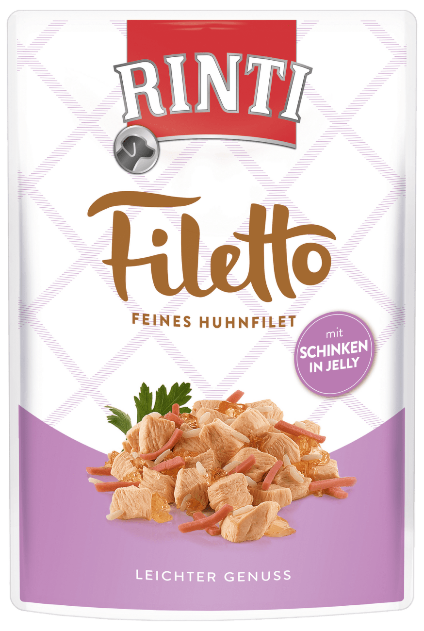 Kapsička Rinti Filetto kuře+šunka v želé 100g