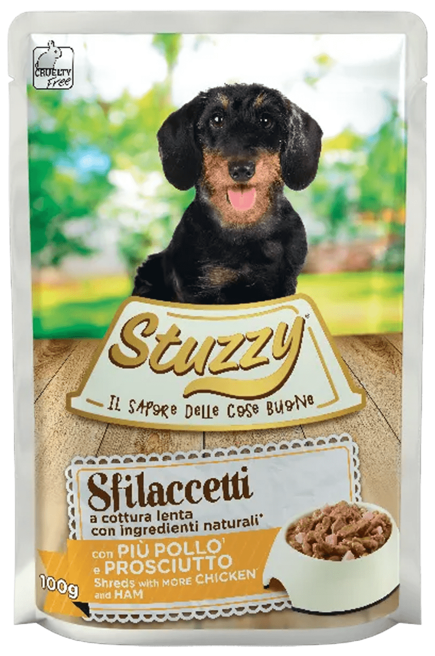 Kapsička STUZZY Speciality kuře+šunka pro psy 100g