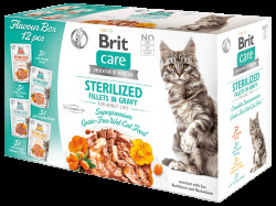 Kapsičky Brit Care Sterilized filety v omáčce Multipack 12x85g