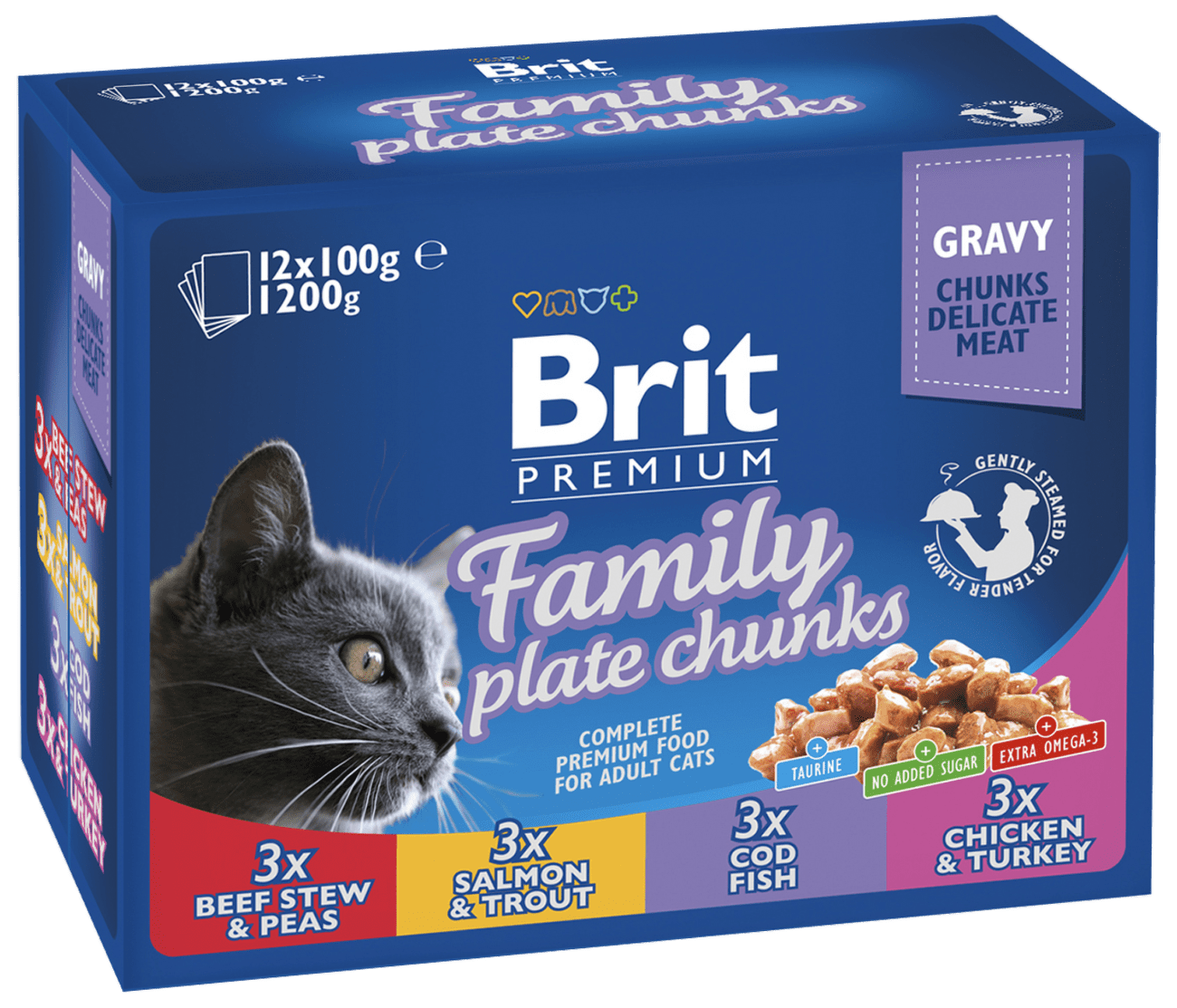 Kapsičky Brit Premium Cat Family 12x100g