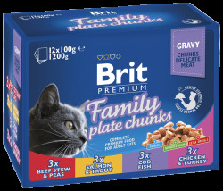 Kapsičky Brit Premium Cat Family 12x100g