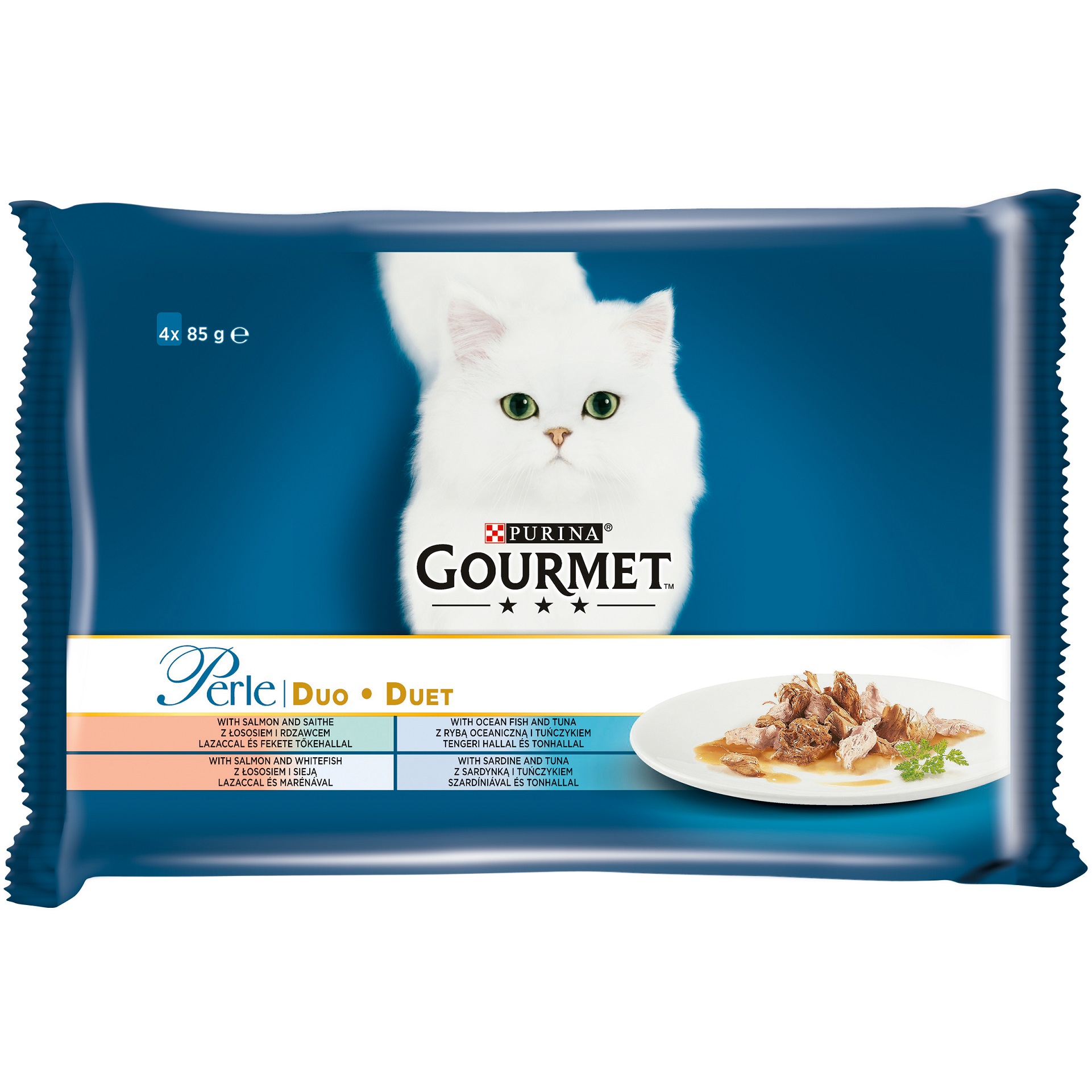 Kapsičky Gourmet Perle Duo Multipack Rybí Duo 4x 85 g