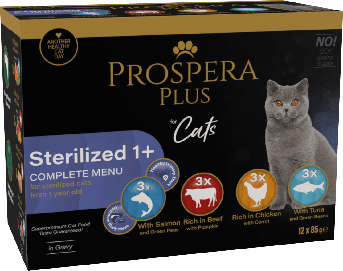 Kapsičky Prospera Plus Cat Sterilised 1+ Multipack 12x85g