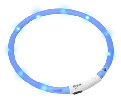 Karlie Visiolight svíticí LED obojek pro psy 70 cm modrý