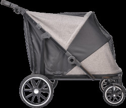 Kočárek Kenyone černo-šedý s černou konstrukcí 86×66×95cm