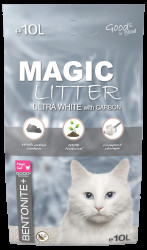 Kočkolit Magic Litter Bentonite Ultra White Carbon 10l