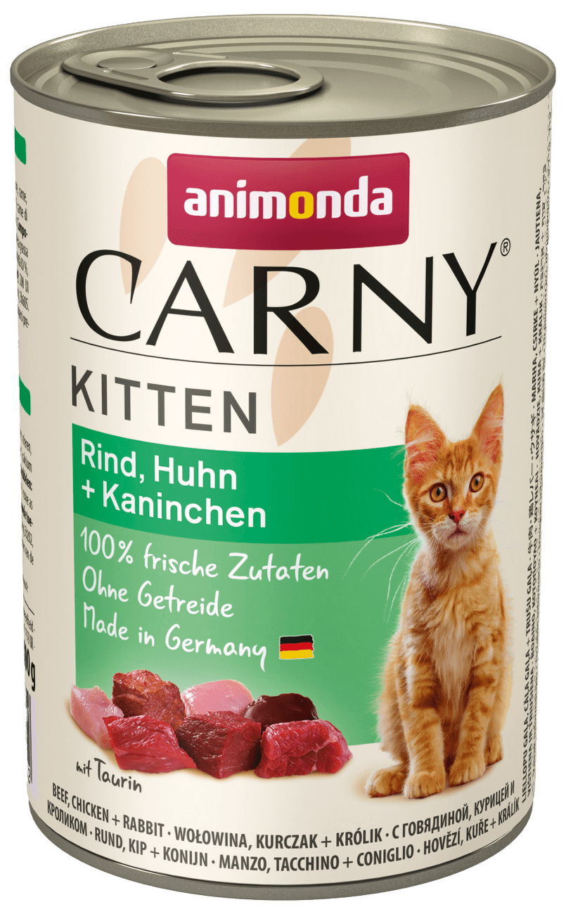 Konzerva ANIMONDA Carny Kitten hovězí + kuřecí + králík 400g