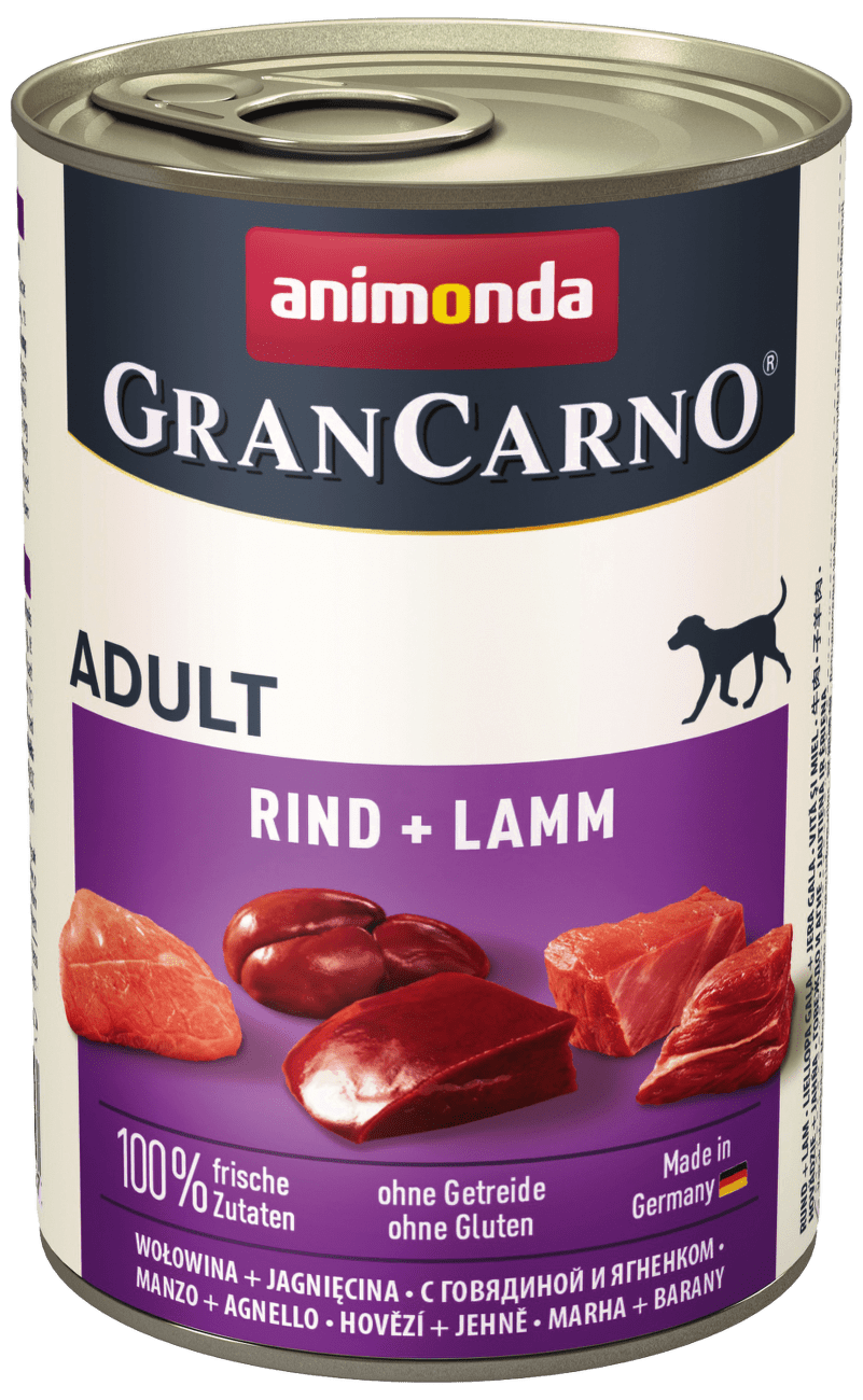 Konzerva Animonda Gran Carno Adult hovězí + jehněčí maso 400g