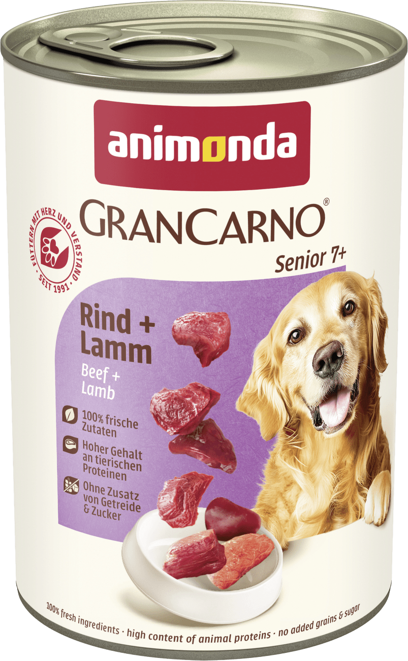 Konzerva Animonda Gran Carno Senior hovězí + jehněčí 400g