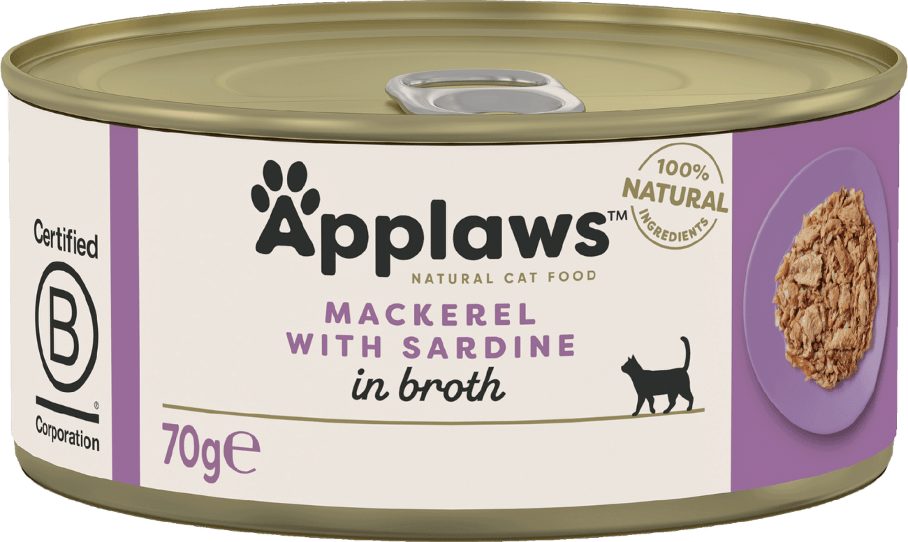Konzerva Applaws Cat makrela & sardinky 70g