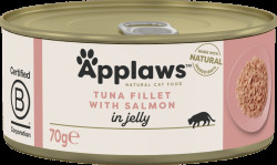 Konzerva Applaws Cat Tin Tuna Fillet with Salmon in Jelly 70 g