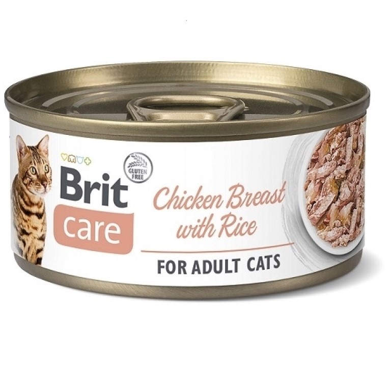 Konzerva Brit Care Cat Chicken Breast with Rice 70 g