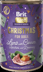Konzerva Brit Care Dog Christmas jehněčí s mrkví, cuketou a rozmarýnem 400g