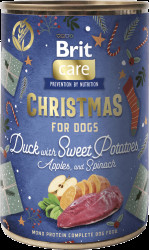 Konzerva Brit Care Dog Christmas kachna s batáty, jablky a špenátem 400g
