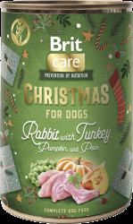 Konzerva Brit Care Dog Christmas králík s dýní, hráškem a petrželí 400g