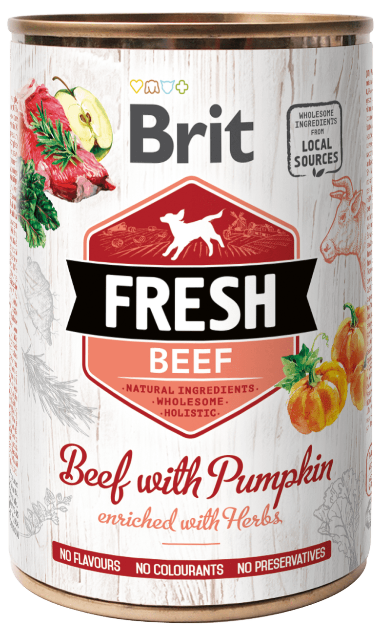 Konzerva Brit Fresh Beef with Pumpkin 400g