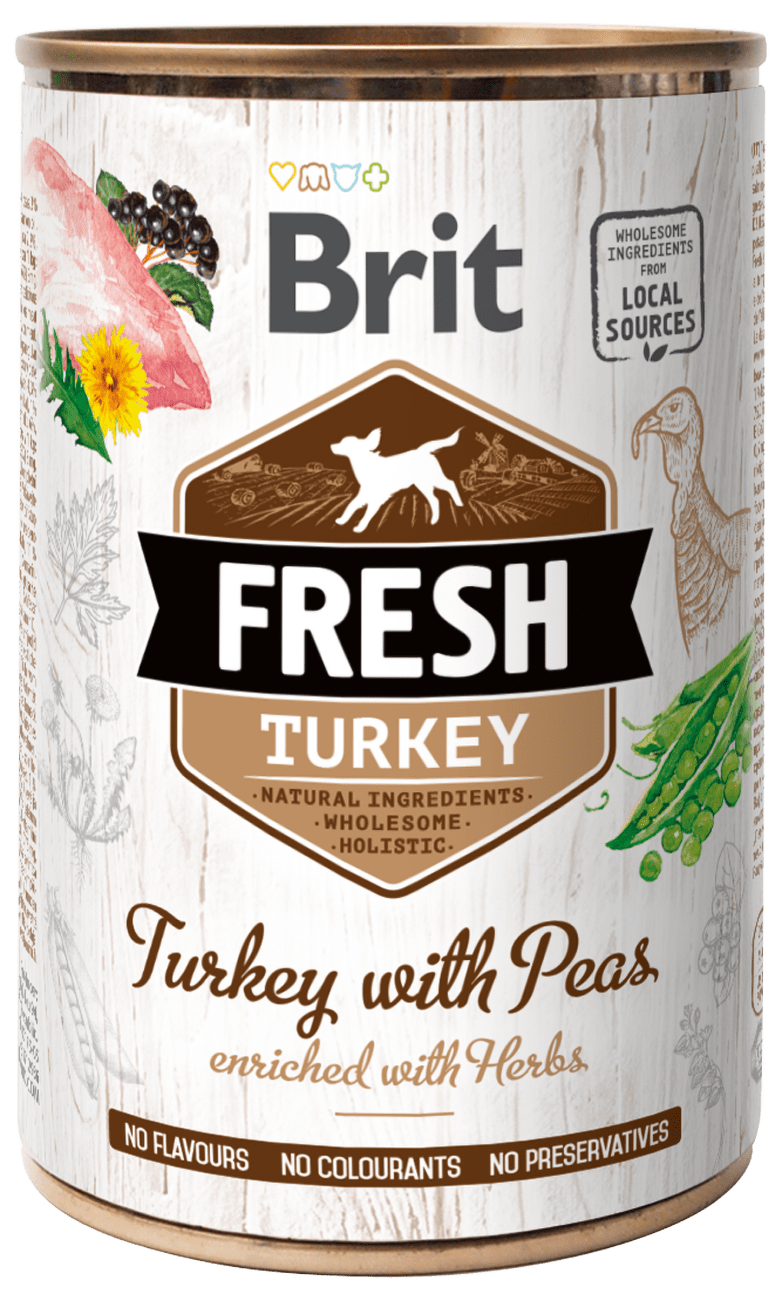 Konzerva Brit Fresh Turkey with Peas 400g
