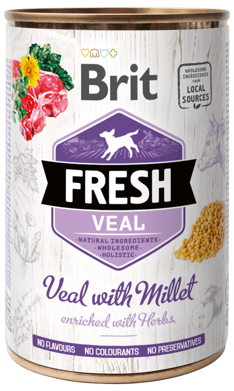 Konzerva Brit Fresh Veal with Millet 400g