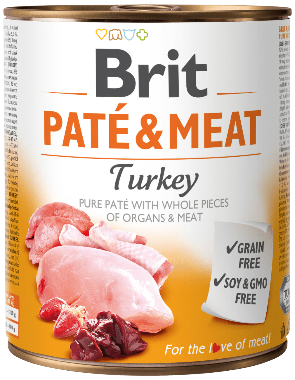 Konzerva Brit Paté & Meat Turkey 800g