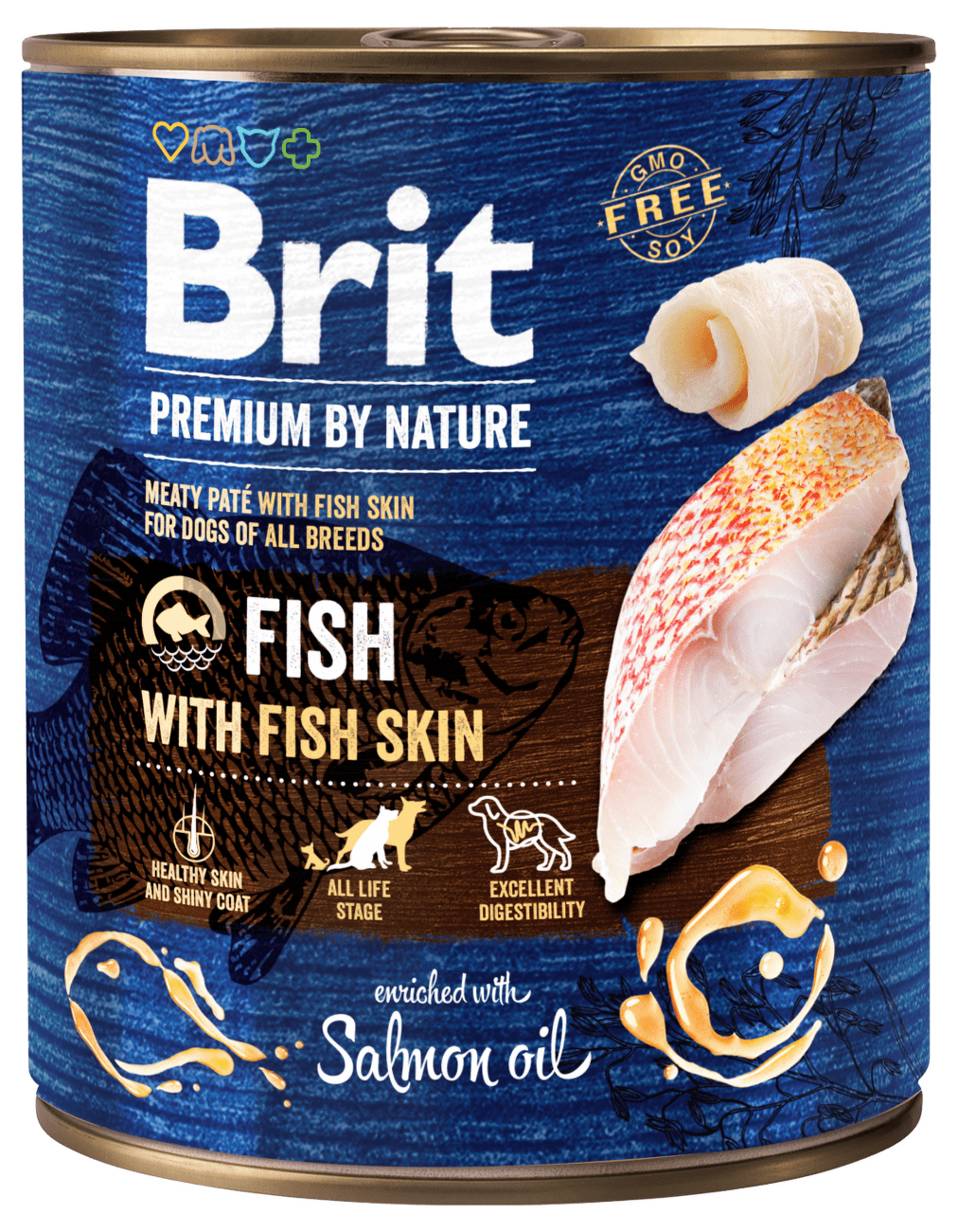 Konzerva Brit Premium by Nature Fish with Fish Skin 800g