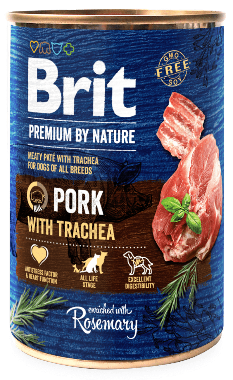 Konzerva Brit Premium by Nature Pork with Trachea 400g