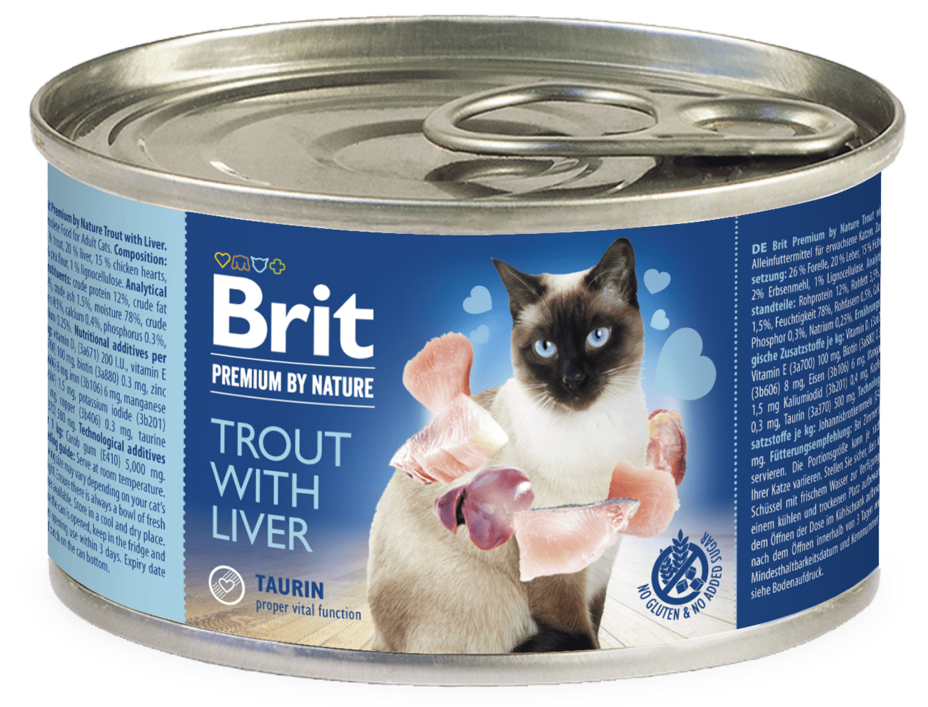 Konzerva Brit Premium by Nature  Trout with Liver 200g