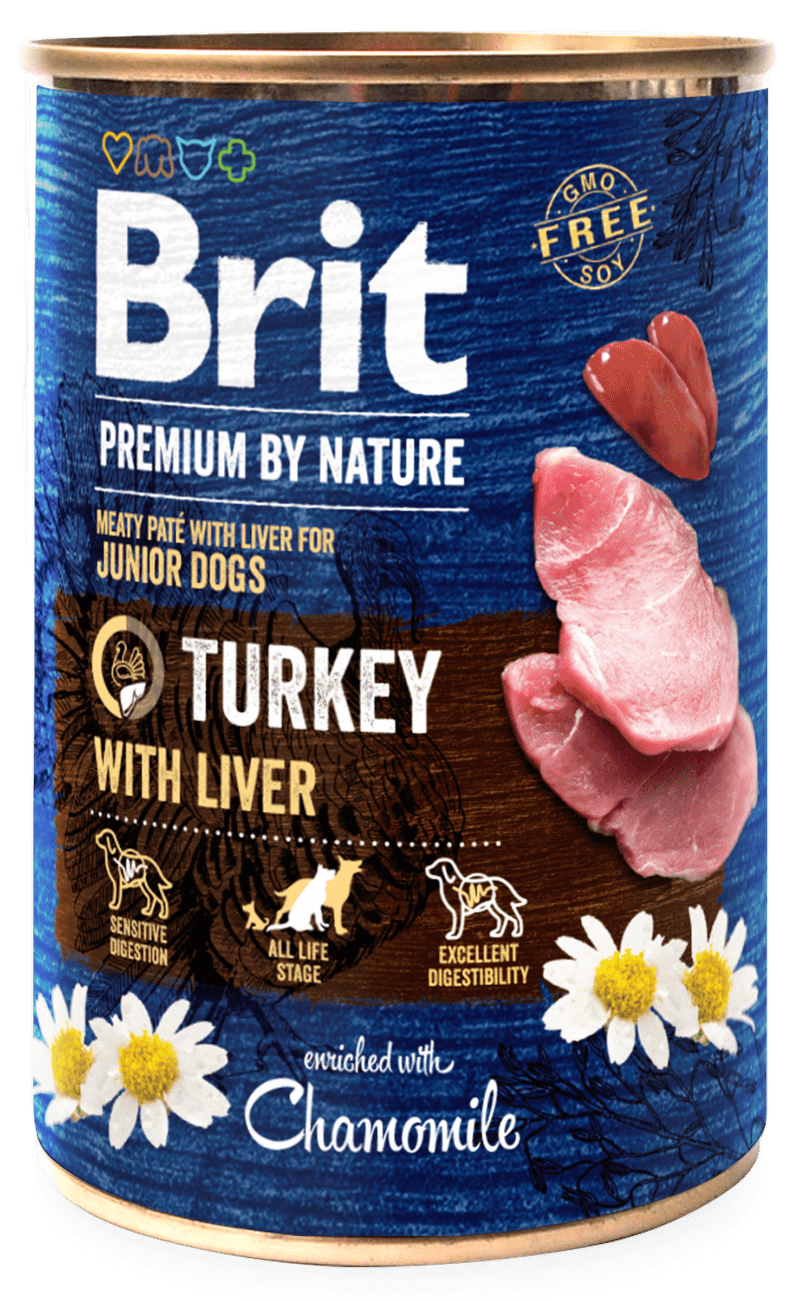 Konzerva Brit Premium by Nature Turkey with Liver 400g