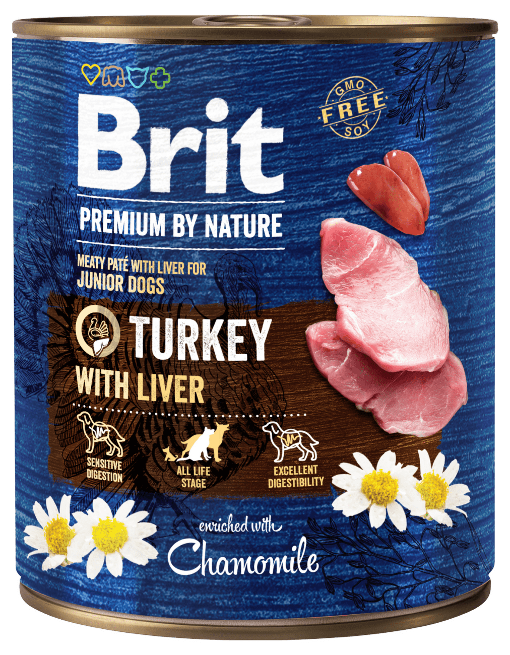 Konzerva Brit Premium by Nature Turkey with Liver 800g