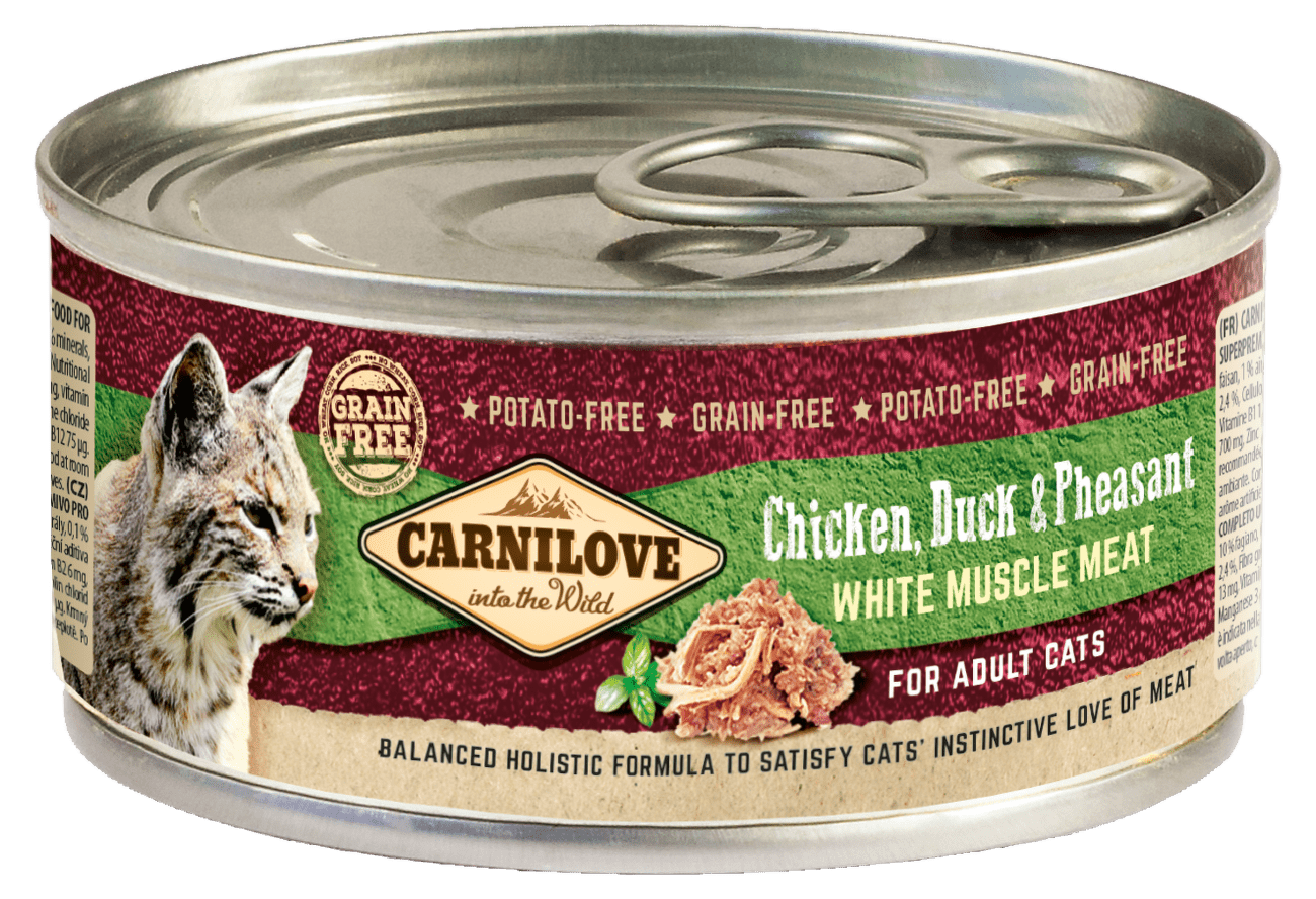 Konzerva Carnilove Chicken, Duck & Pheasant for Adult Cats 100g