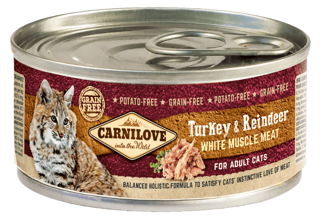 Konzerva Carnilove Turkey & Reindeer for Adult Cats 100g