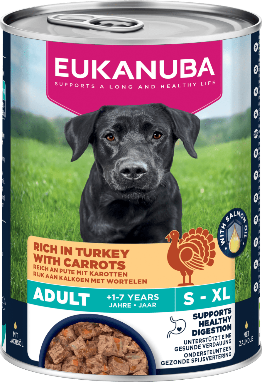 Konzerva Eukanuba Adult krůtí s mrkví 400g