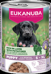 Konzerva Eukanuba Puppy jehněčí s bramborami 400g