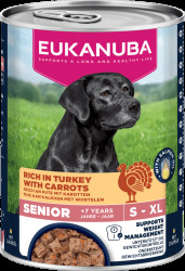 Konzerva Eukanuba Senior krůtí s mrkví 400g