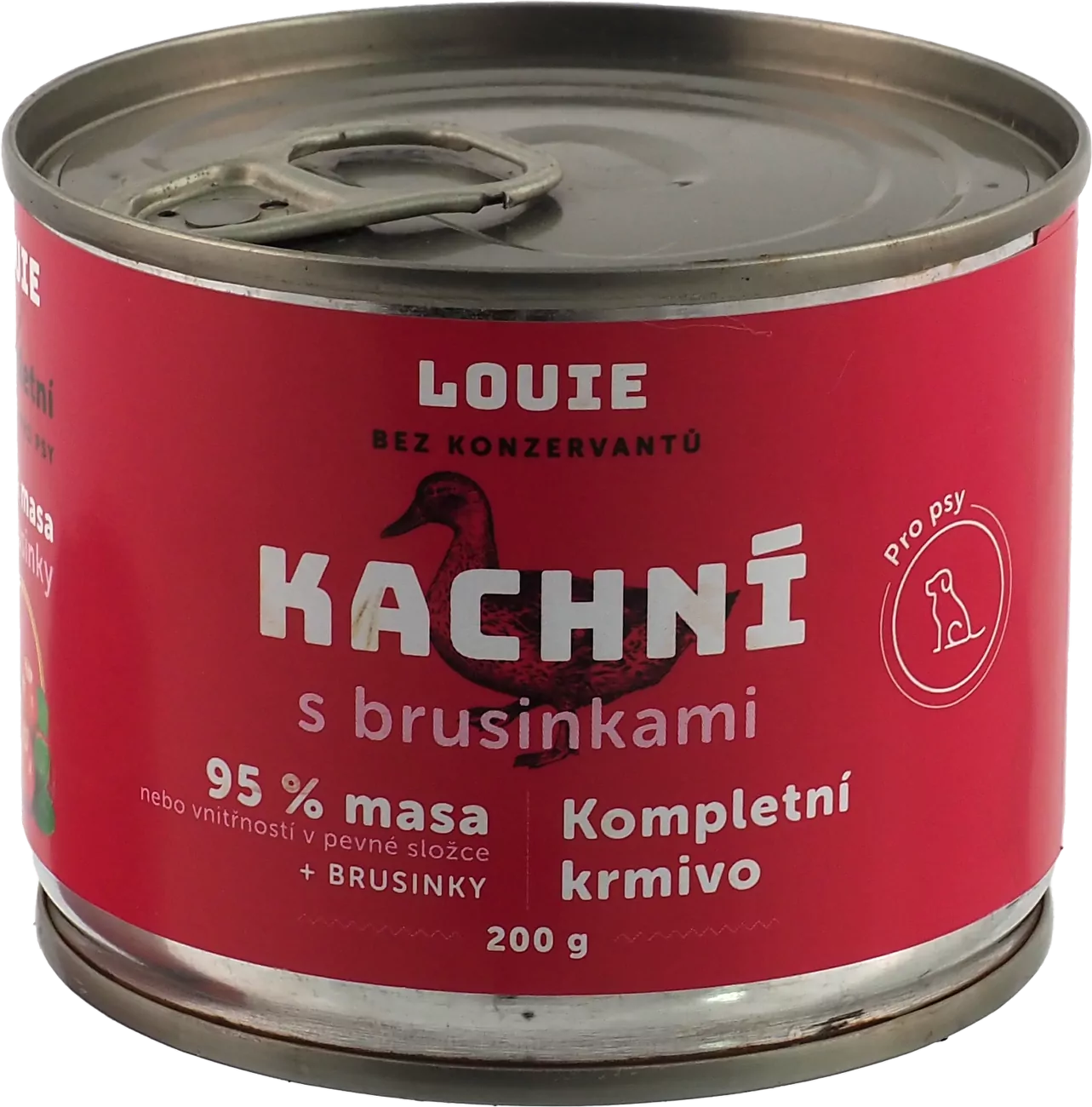 Konzerva Louie kachní s brusinkami, vitamíny a minerály 200g