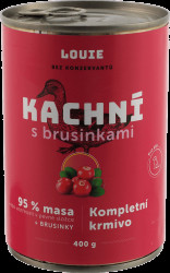 Konzerva Louie kachní s brusinkami, vitamíny a minerály 400g