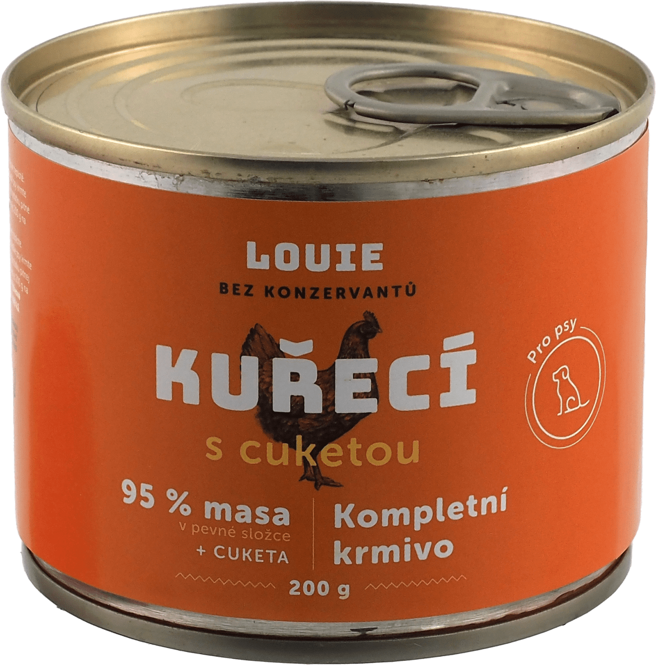 Konzerva Louie kuřecí s cuketou, vitamíny a minerály 200g