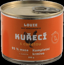 Konzerva Louie kuřecí s cuketou, vitamíny a minerály 200g