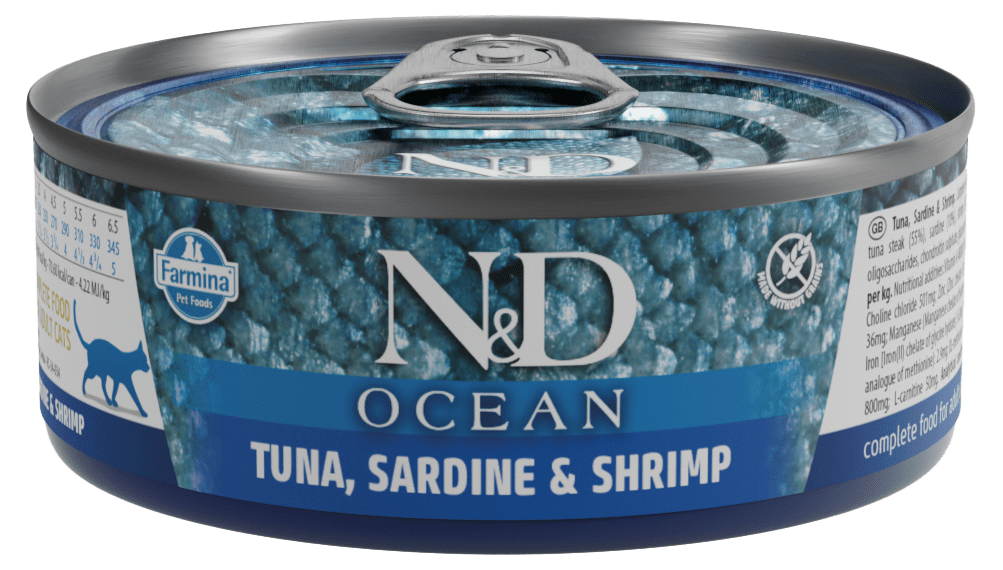 Konzerva N&D Cat Ocean Tuna, Sardine & Shrimp 70g