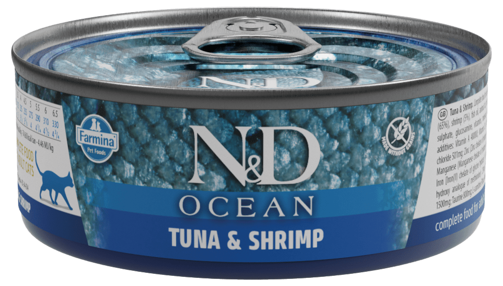 Konzerva N&D Cat Ocean Tuna & Shrimp 70g