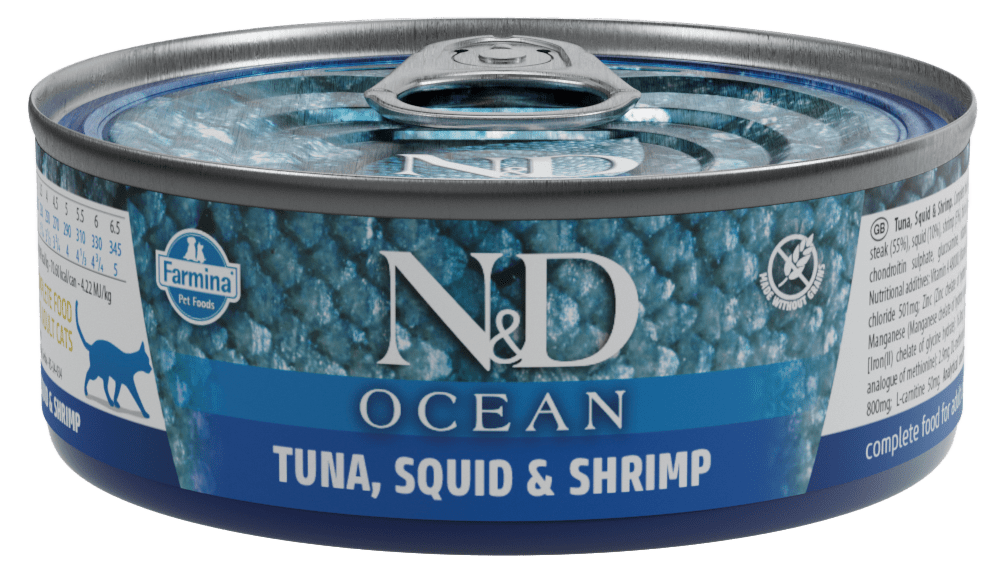 Konzerva N&D Cat Ocean Tuna, Squid & Shrimp 70g