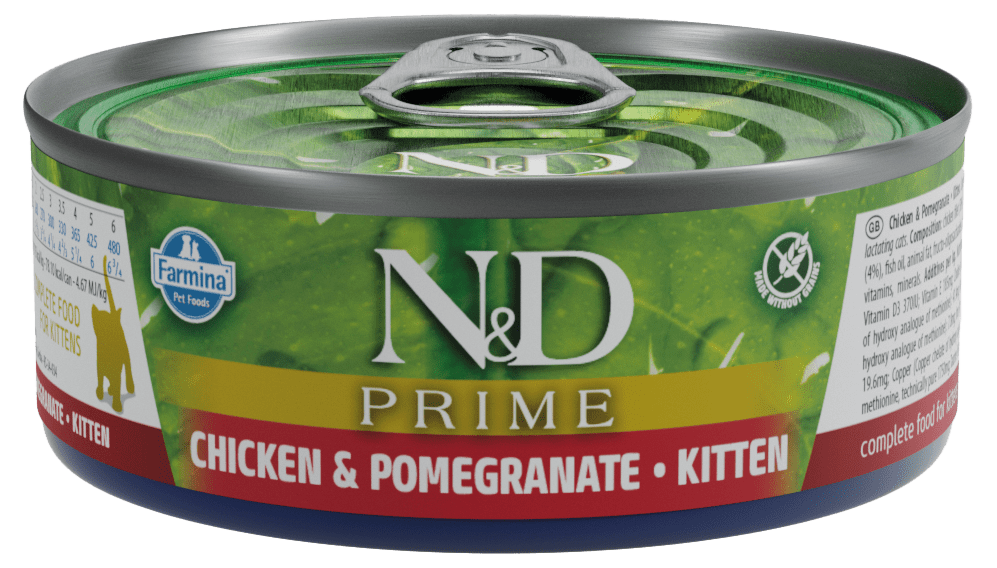 Konzerva N&D Cat Prime Chicken&Pomegranate Kitten 70g