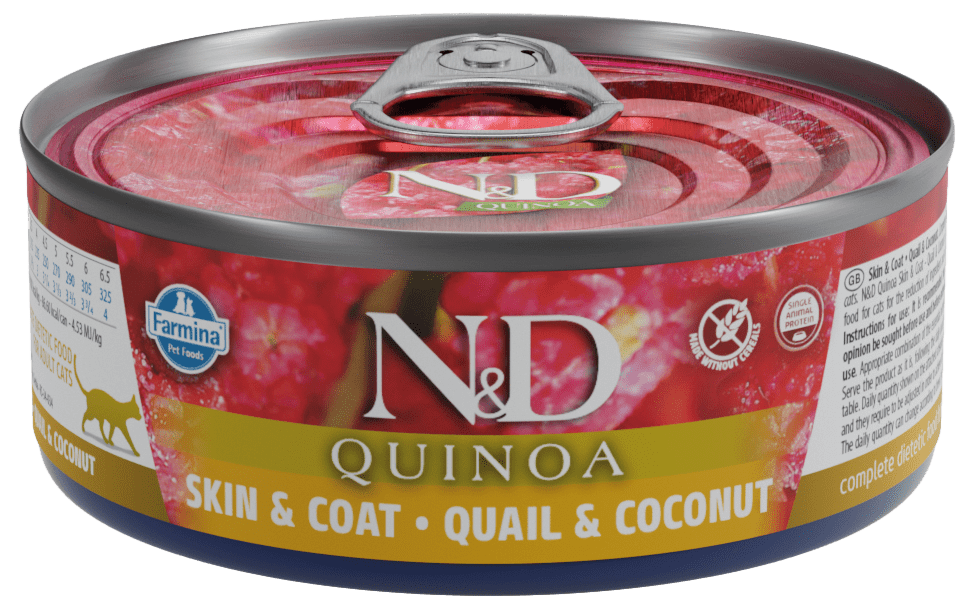 Konzerva N&D Cat Quinoa Skin&Coat Quail 80g