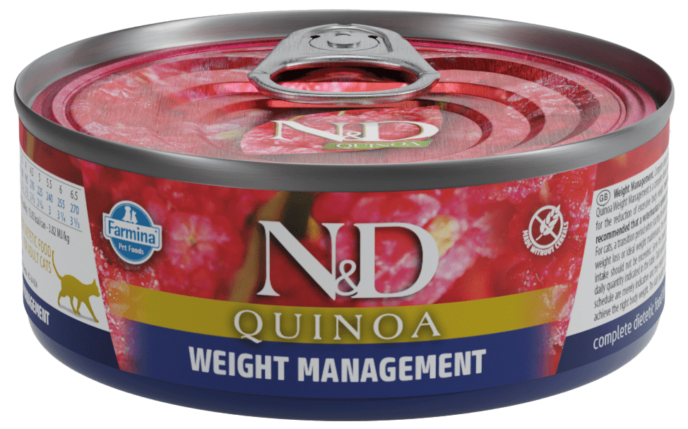 Konzerva N&D Cat Quinoa Weight Management Lamb 80g