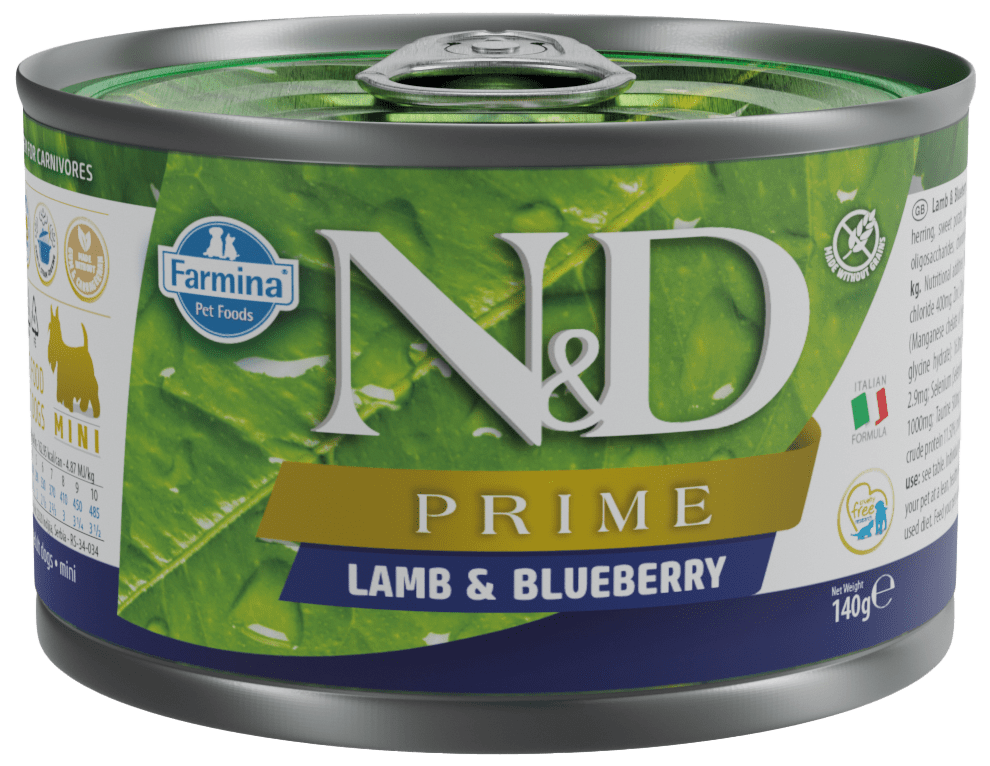Konzerva N&D Prime Dog Adult Mini Lam&Blueberry 140g