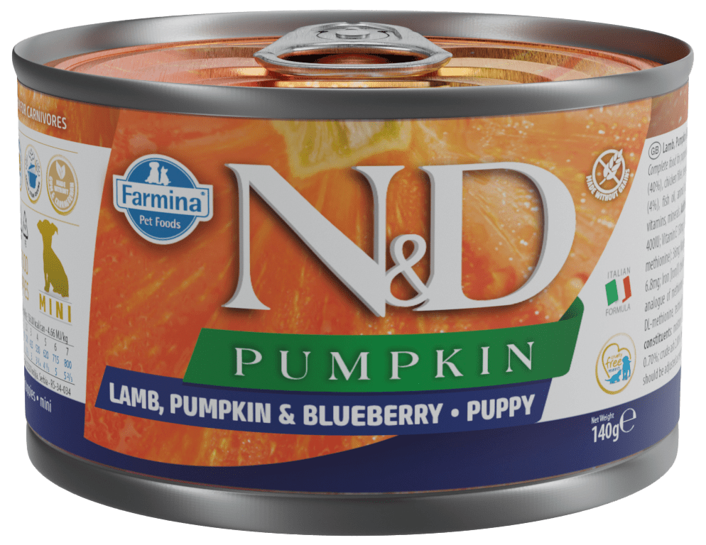 Konzerva N&D Pumpkin Puppy Lamb & Blueberry 140g